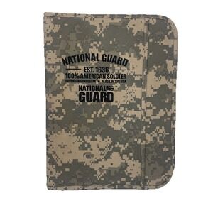 National Guard Digital Camo Notebook Portfolio Organizer Pad Field Notebook Zip